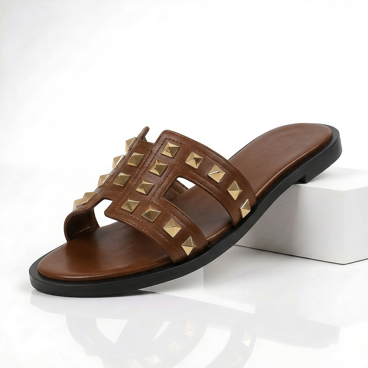 MILA STUDDED CUTOUT SLIDE