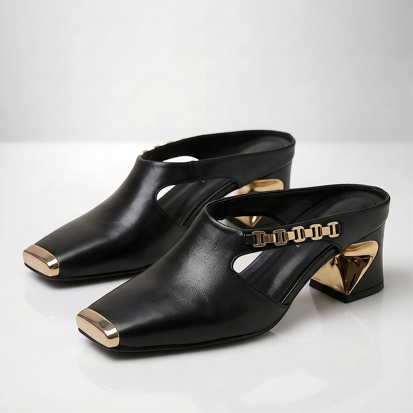 EVELINE LEATHER HEEL