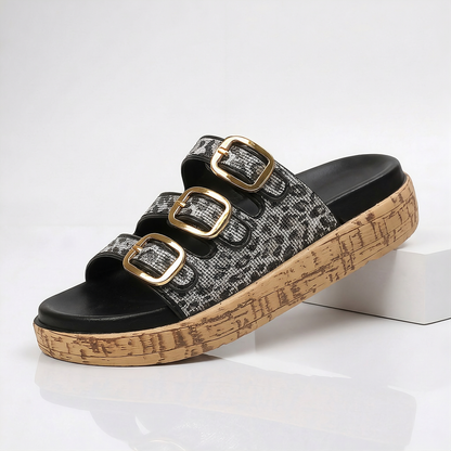 LARA TRIPLE BUCKLE SLIDE