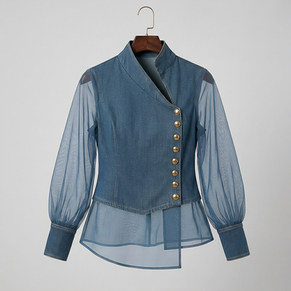 ODETTE DENIM BLOUSE