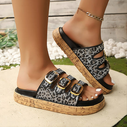 LARA TRIPLE BUCKLE SLIDE