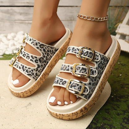 LARA TRIPLE BUCKLE SLIDE